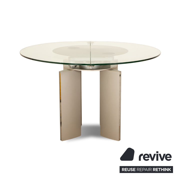 Ronald Schmitt K / G 750 / E glass dining table silver function