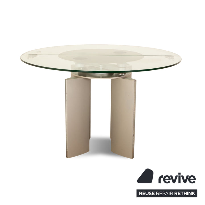 Ronald Schmitt K / G 750 / E glass dining table silver function