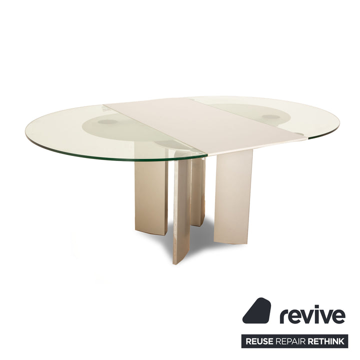 Ronald Schmitt K / G 750 / E glass dining table silver function