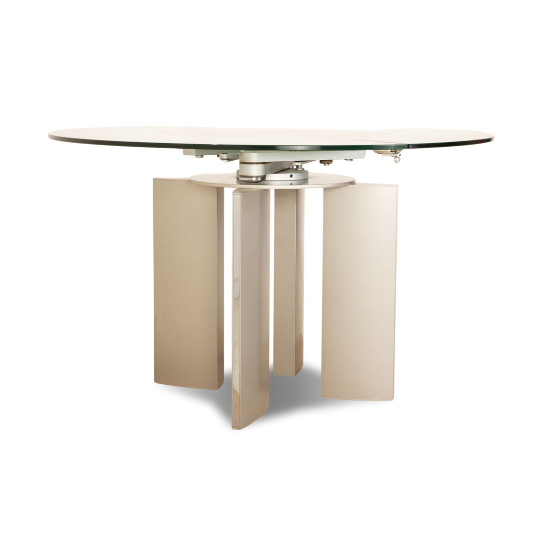 Ronald Schmitt K / G 750 / E glass dining table silver function