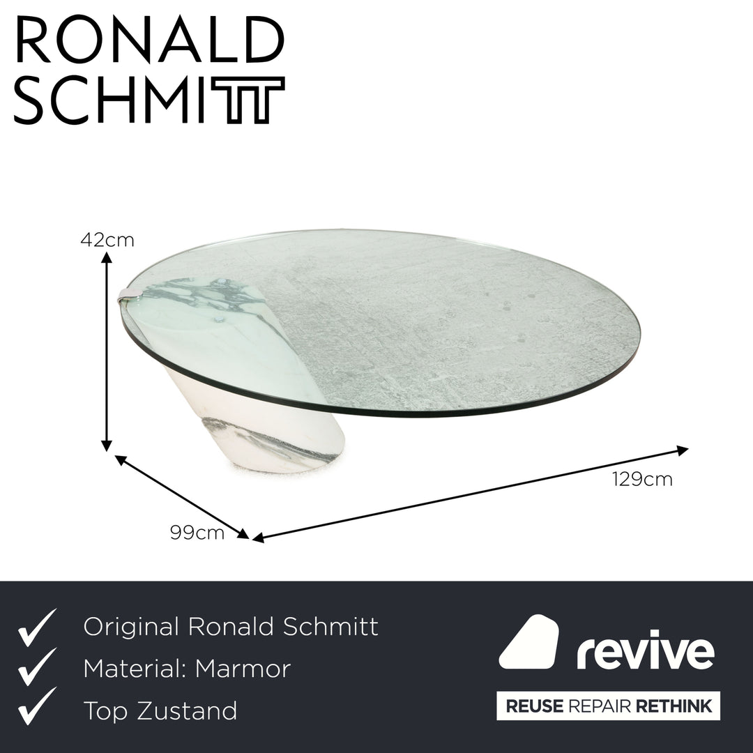 Ronald Schmitt K1000 Marmor Creme Couchtisch Glas