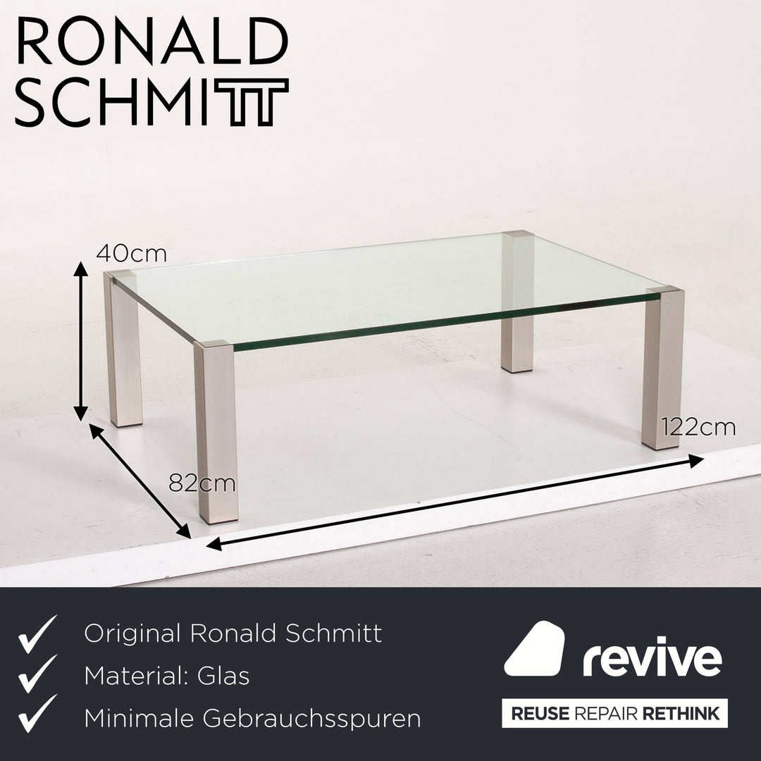 Ronald Schmitt K580 Glas Couchtisch Metall Tisch #14492