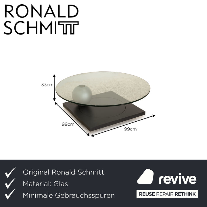 Ronald Schmitt K73 Glas Couchtisch Grau Coffee Table