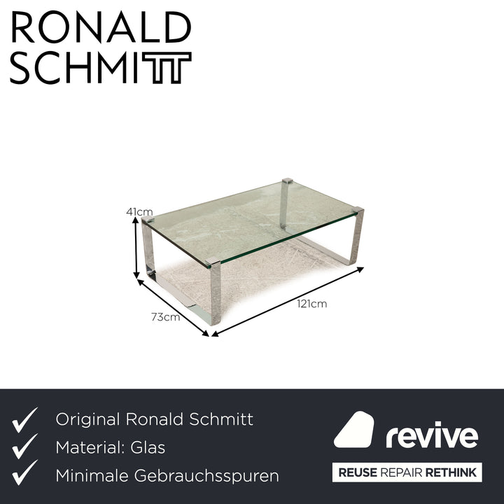 Ronald Schmitt K831 Glas Tisch Silber Couchtisch