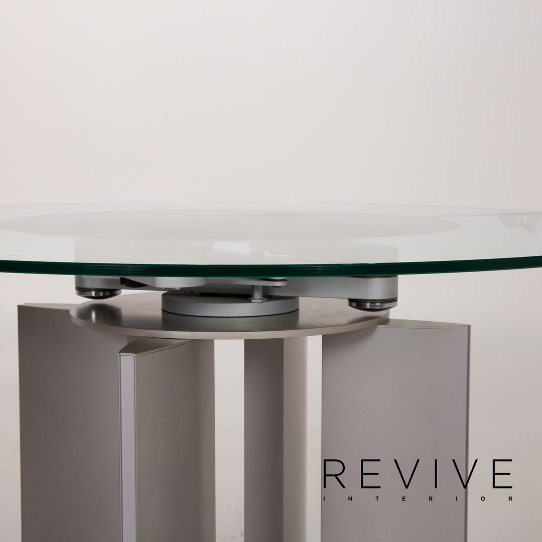 Ronald Schmitt K/G 750/E glass dining table metal table extendable function #13417
