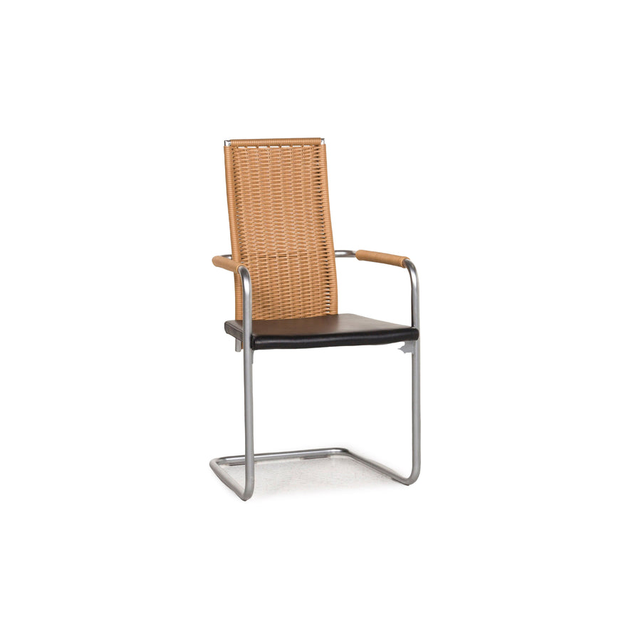 Ronald Schmitt RST 18 Leather Chair Black Armchair Dining Chair #12645