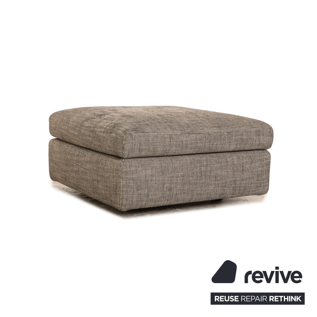 Saba Italia fabric pouf grey