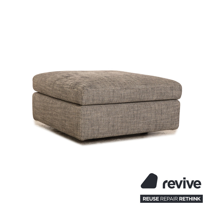 Saba Italia fabric pouf grey