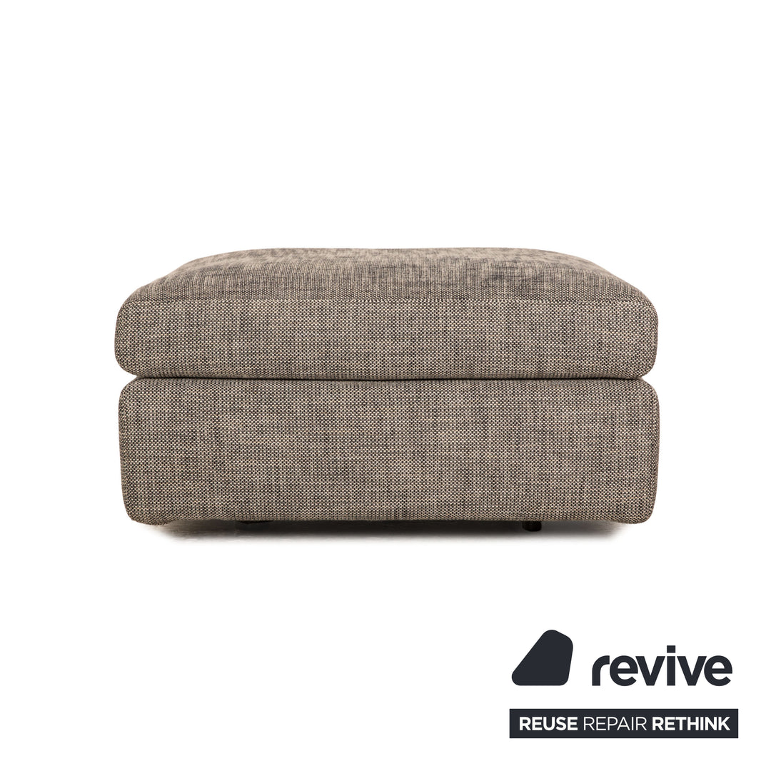 Saba Italia fabric pouf grey