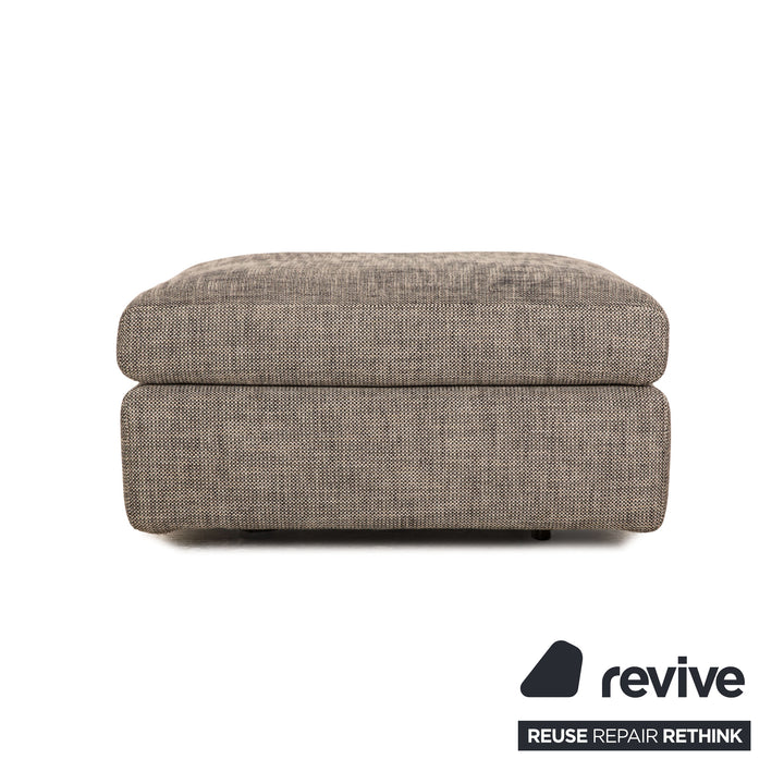 Saba Italia fabric pouf grey