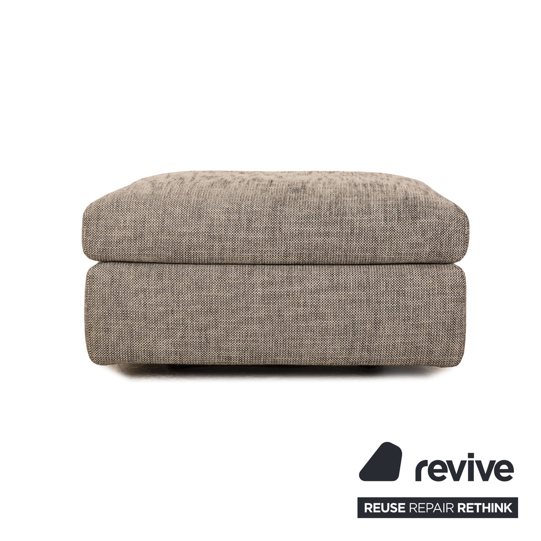 Saba Italia fabric pouf grey