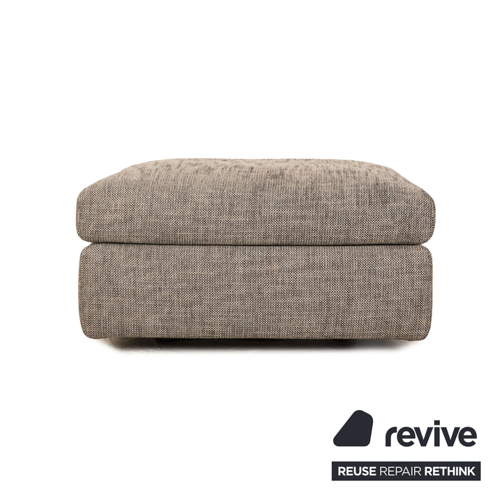 Saba Italia fabric pouf grey