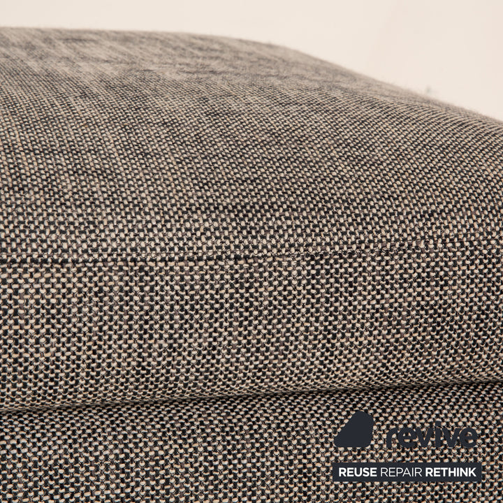 Saba Italia fabric pouf grey