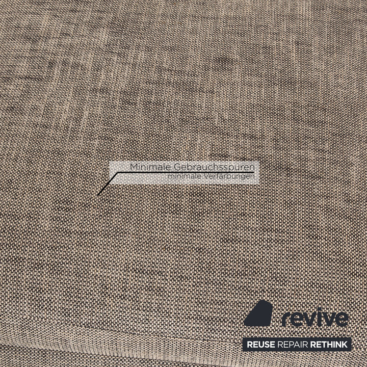 Saba Italia fabric pouf grey