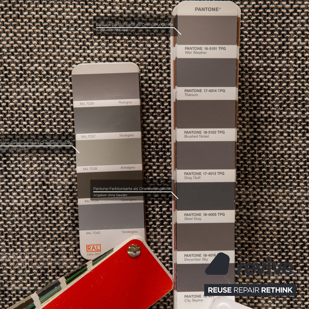 Saba Italia fabric pouf grey