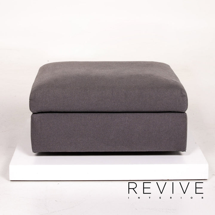 Saba Italia fabric sofa set gray 1x two-seater 1x stool #14121