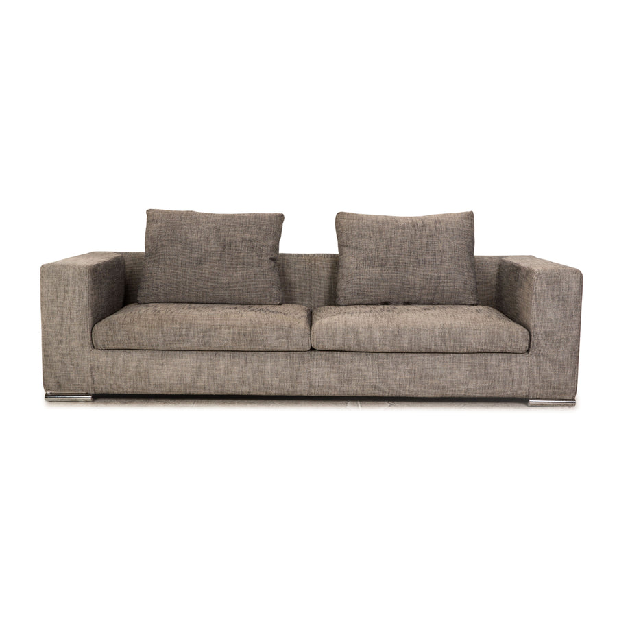 Saba Italia Stoff Zweisitzer Grau Sofa Couch