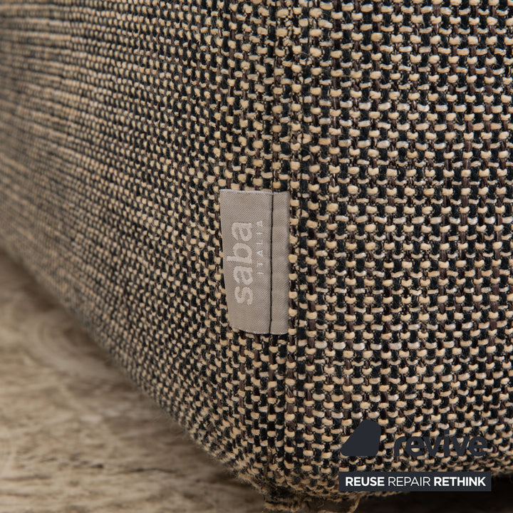 Saba Italia Stoff Zweisitzer Grau Sofa Couch