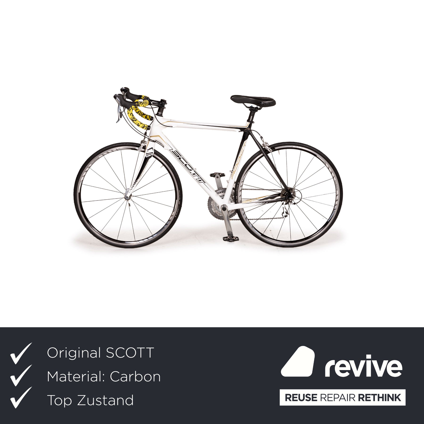 SCOTT Rennrad ADDICT R3 2009 Weiß Carbon - 2. Hand - Revive.de