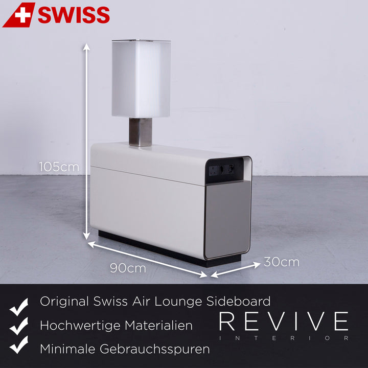 Sideboard Beige Grau Swiss Air Lounge Lampe Funktion Holz #3644