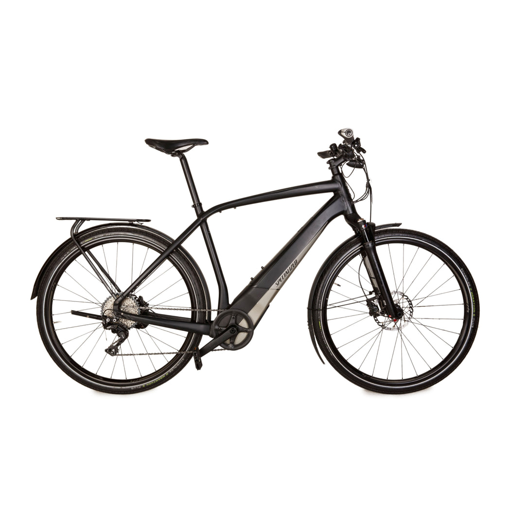 specialized e bike city fahrrad SPECIALIZED E-City Bike Turbo Vado 4.0 2017 Schwarz Aluminium - 2. Hand