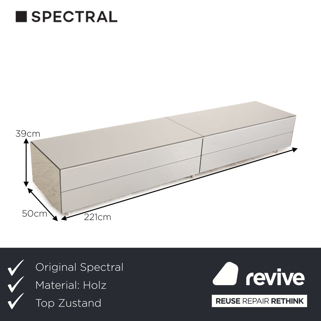 Spectral Scala Holz Sideboard Silber TV-Board