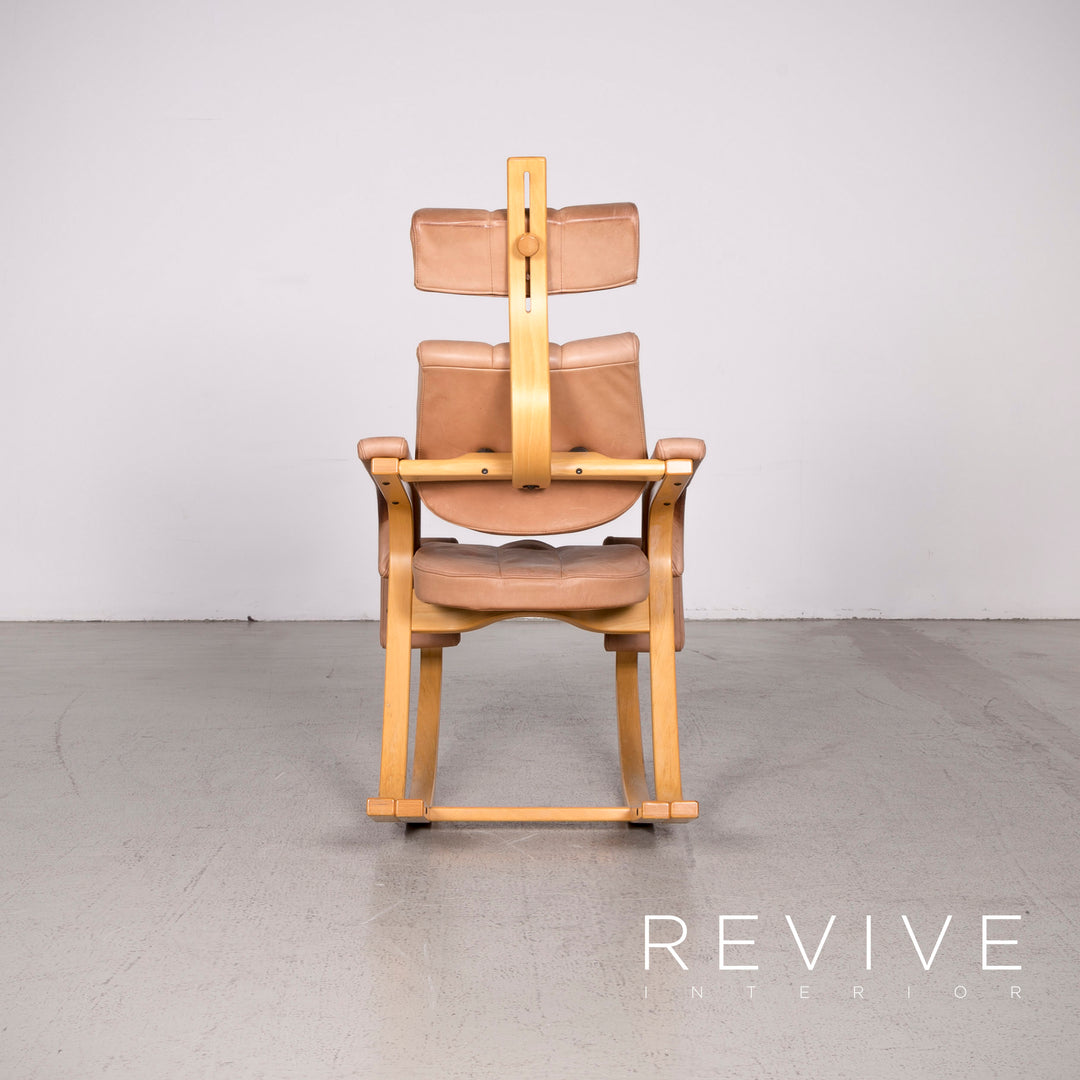 stokke sessel Varier Sessel Gravity Balans Braun Leder - 2. Hand