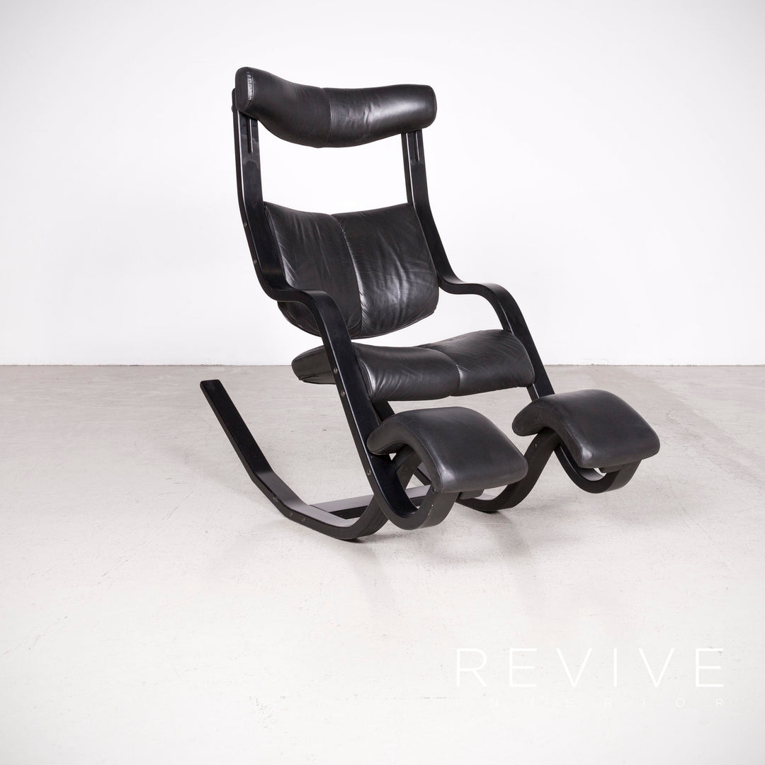 stokke sessel gebraucht Varier Sessel Gravity Balans Schwarz Leder - 2. Hand