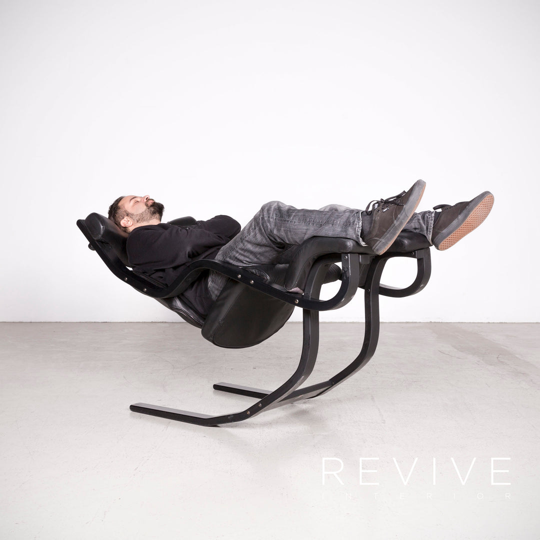stokke gravity gebraucht Varier Sessel Gravity Balans Schwarz Leder - 2. Hand