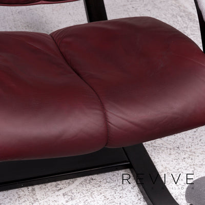 Varier Gravity Balans Designer Leder Stoff Sessel Rot Grau Relax Funktion #9075
