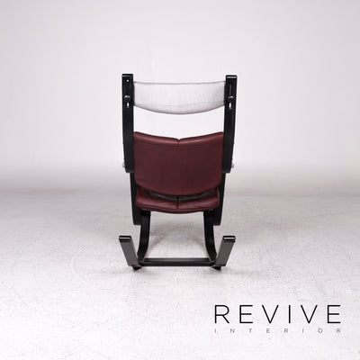 Varier Gravity Balans Designer Leder Stoff Sessel Rot Grau Relax Funktion #9075