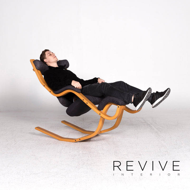 Varier Gravity Balans Designer Stoff Holz Sessel Relax #9005