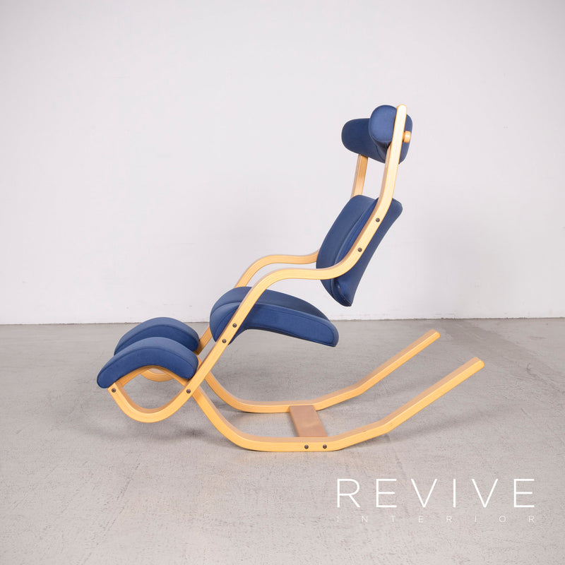 Varier Gravity Balans Designer Stoff Sessel Blau 