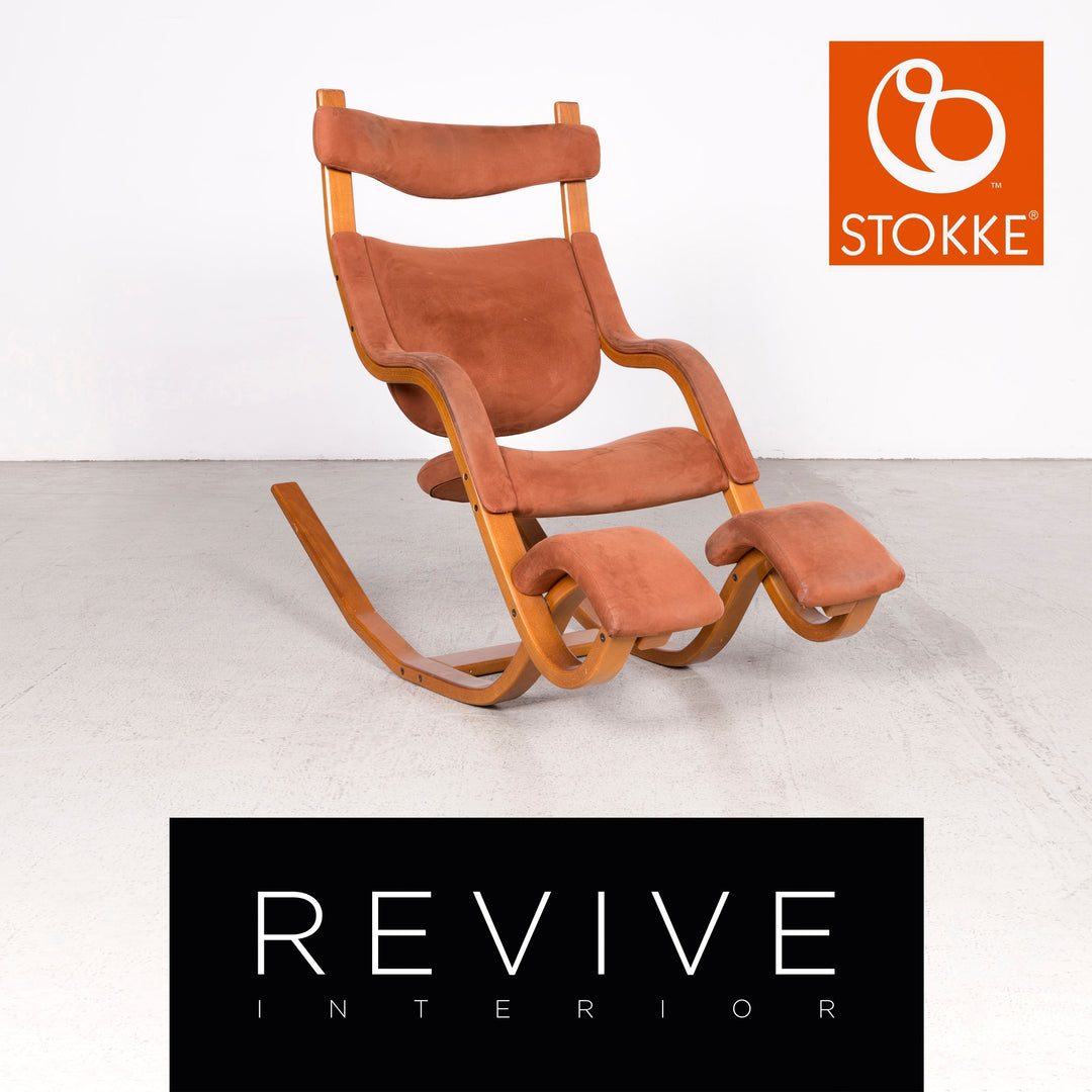 stokke schaukelstuhl Varier Sessel Gravity Balans Braun Stoff - 2. Hand