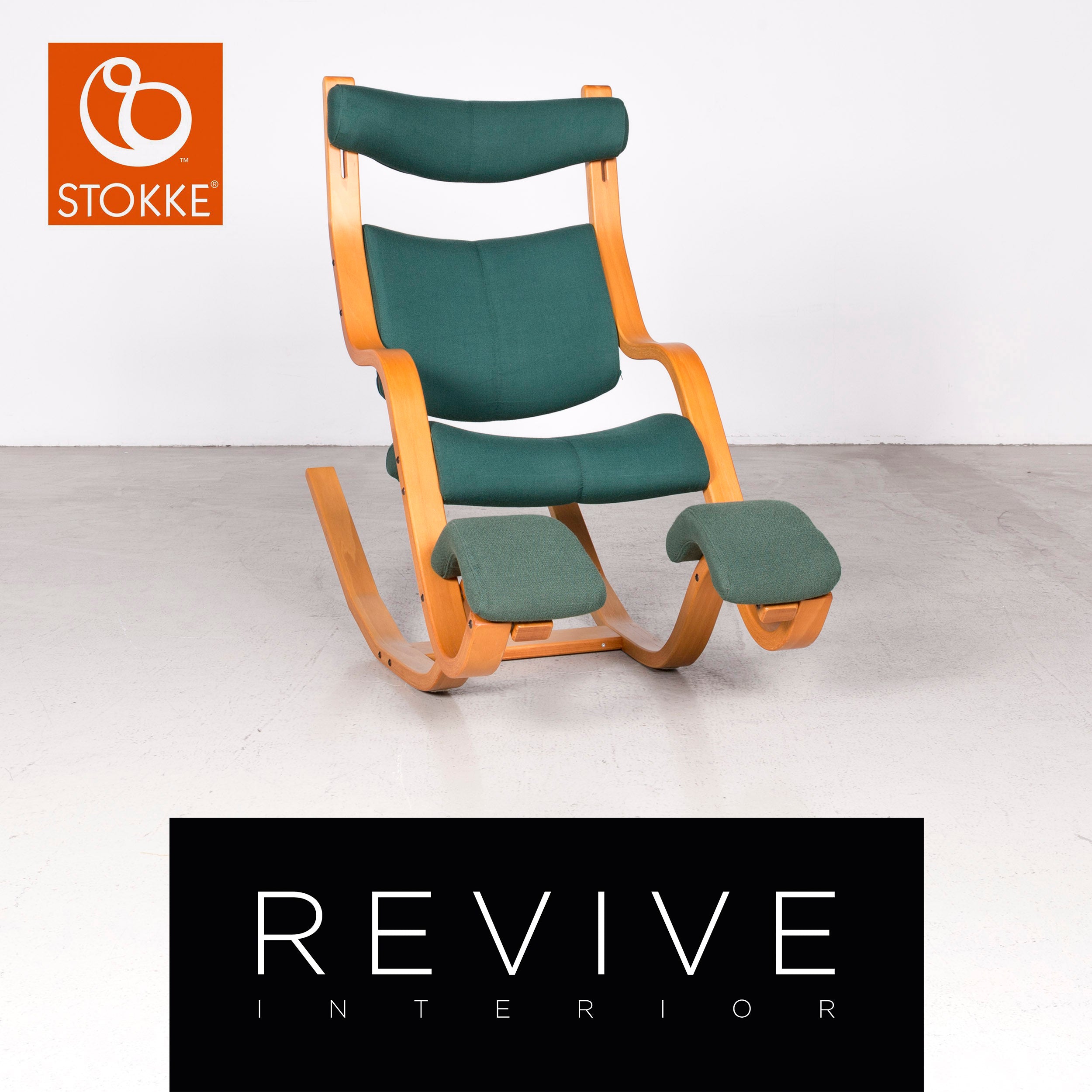 stokke gravity gebraucht Varier Sessel Gravity Balans Grün Stoff - 2. Hand