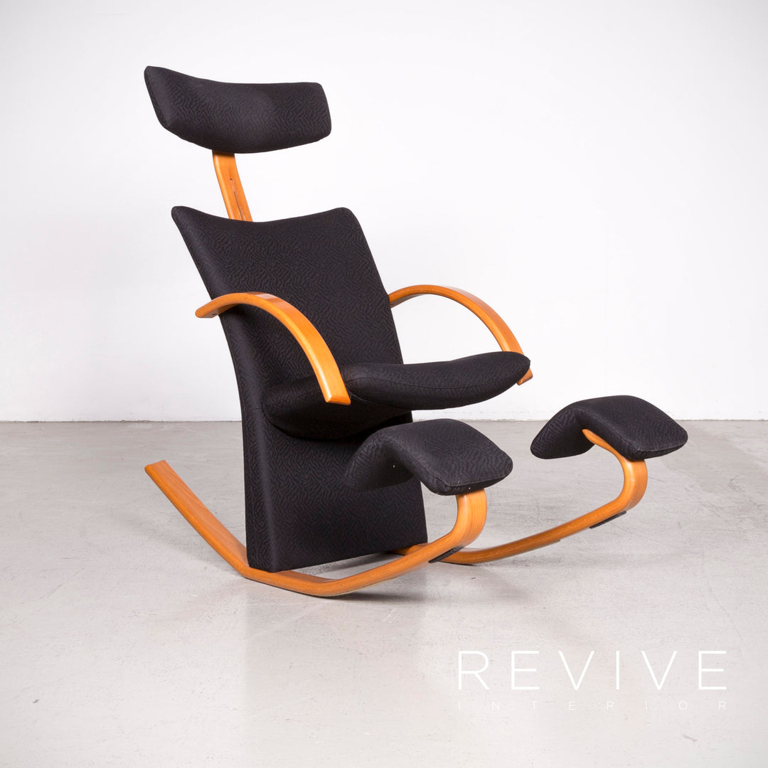 stokke schaukelstuhl Varier Sessel Gravity Balans Schwarz Stoff - 2. Hand