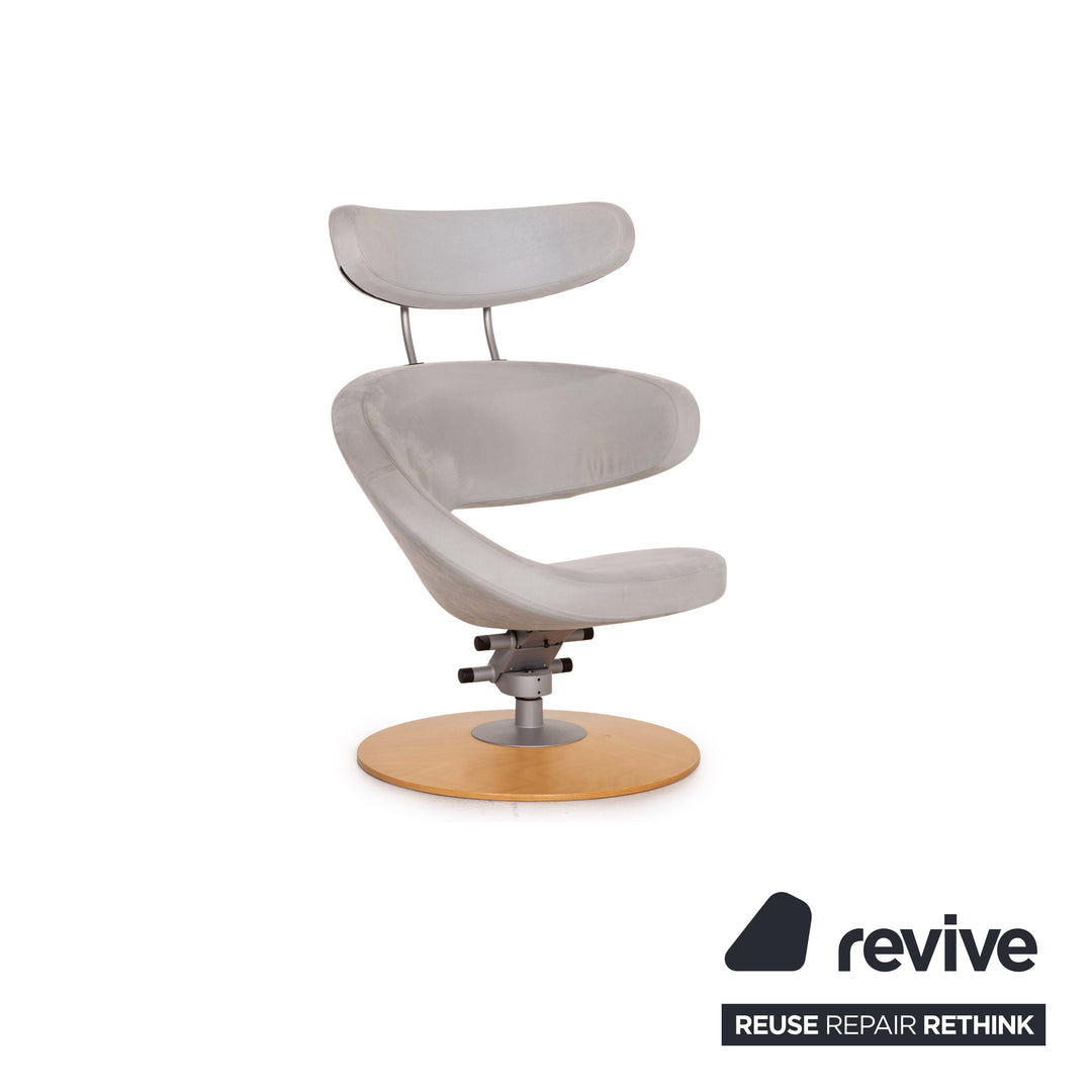 Varier Peel II fabric armchair incl stool gray function headrest