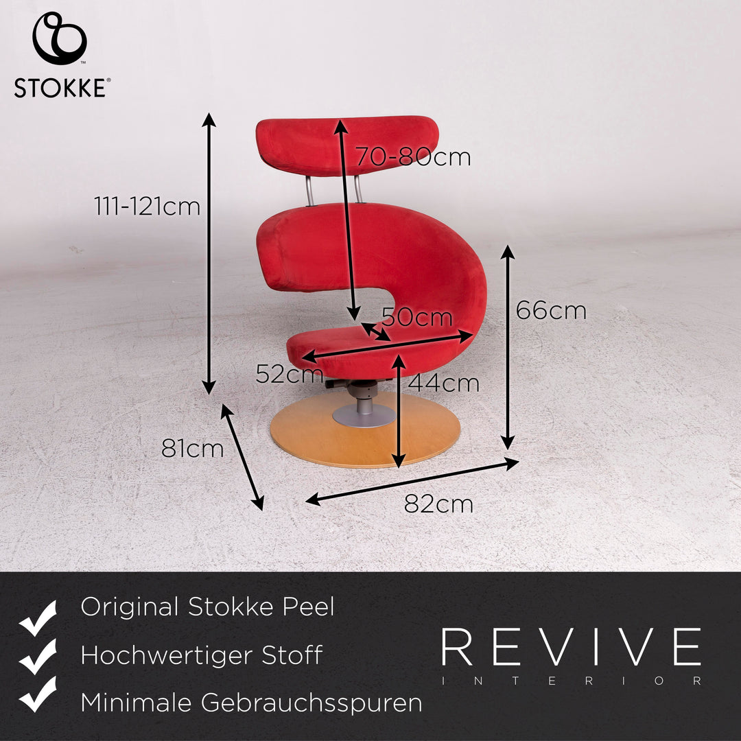 stokke peel chair Varier Sessel Peel Rot Stoff - 2. Hand