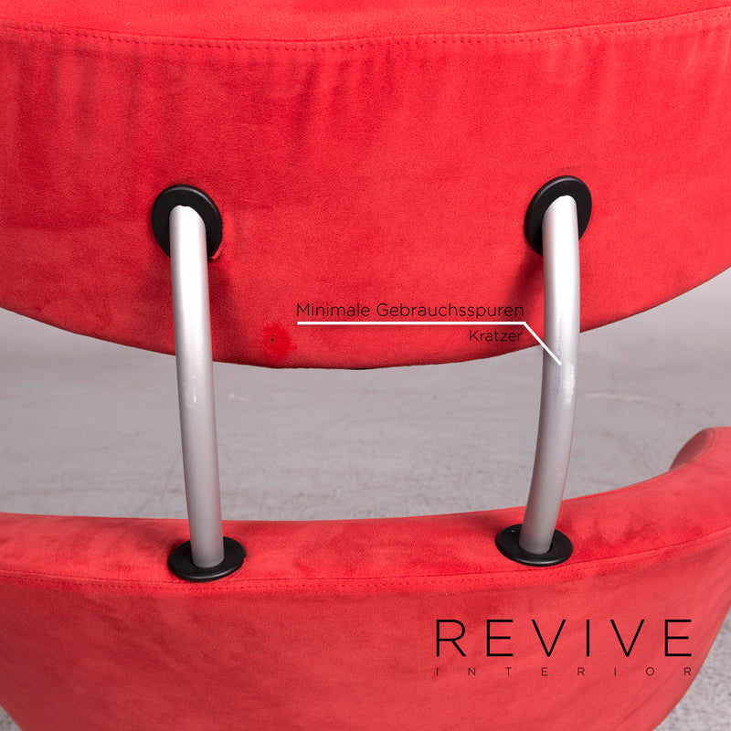Varier Peel Stoff Microfaser Sessel Rot inkl. Hocker Relax Funktion Olav Eldøy 