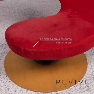 Varier Peel Stoff Microfaser Sessel Rot inkl. Hocker Relax Funktion Olav Eldøy #10170