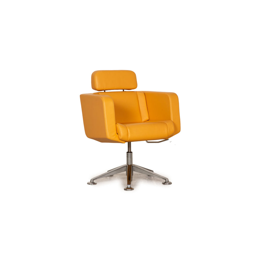 Stoll Giroflex 21-6091 Leder Sessel Gelb Funktion Konferenzsessel
