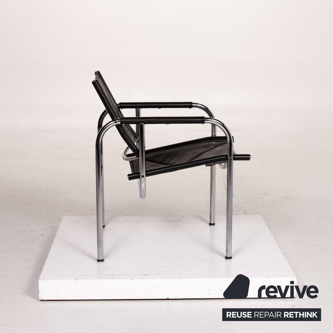 Straessle Eichenberger 127-1C-11 Leather Chair Black Function #13849