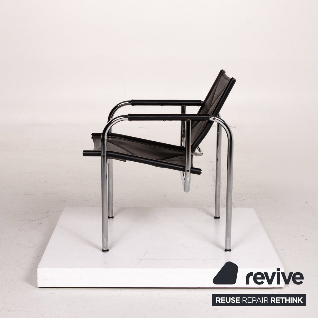 Straessle Eichenberger 127-1C-11 Leather Chair Black Function #13849