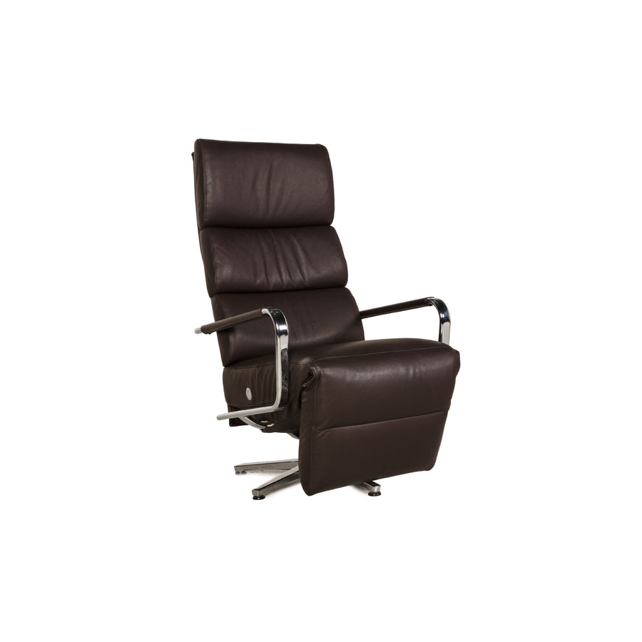 Strässle leather armchair dark brown function relaxation function
