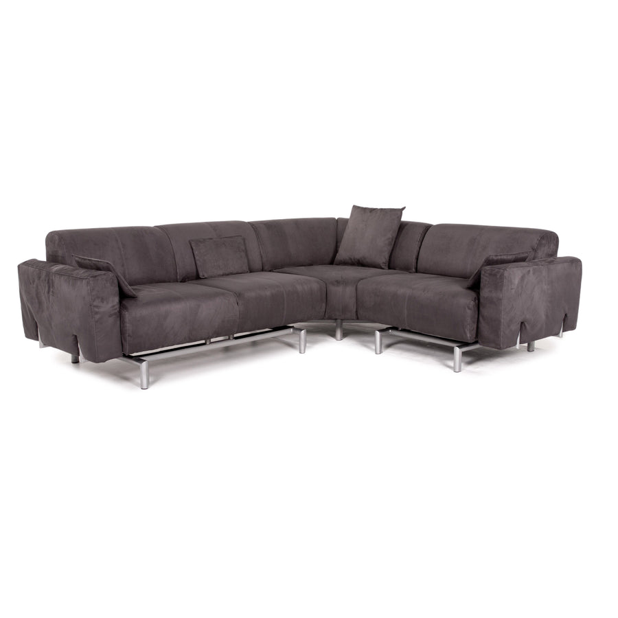 Strässle Matteo Domino Stoff Ecksofa Grau Sofa Funktion Couch Relaxfunktion #10377
