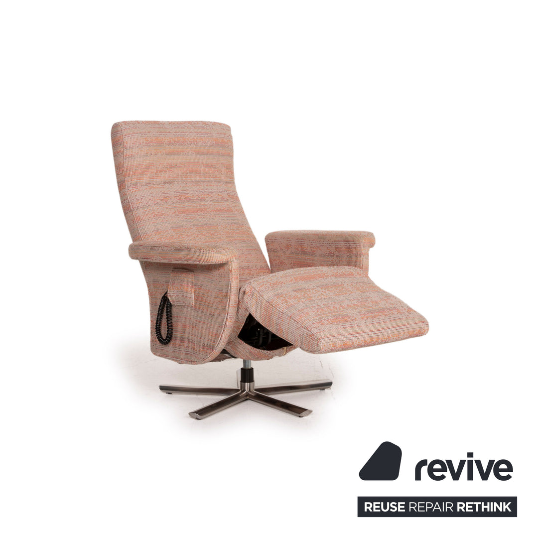 Strässle fabric armchair rosé beige pastel electric function relax function relax armchair