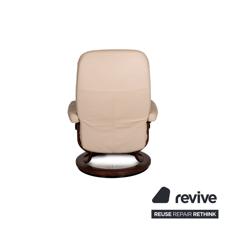 Stressless 1941 Leder Sessel Creme inkl. Hocker Funktion Relaxfunktion