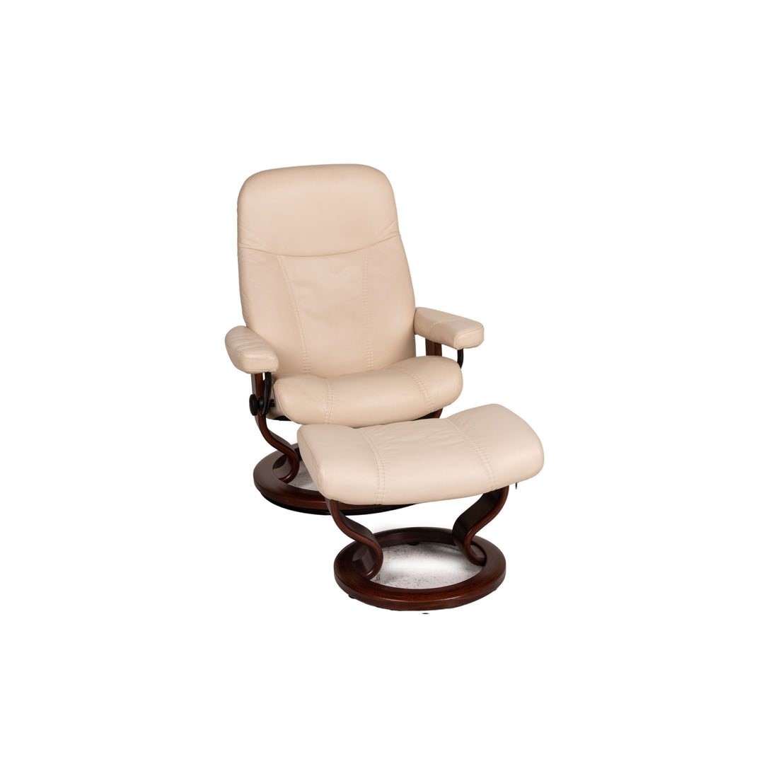 Stressless 1941 Leder Sessel Creme inkl. Hocker Funktion Relaxfunktion