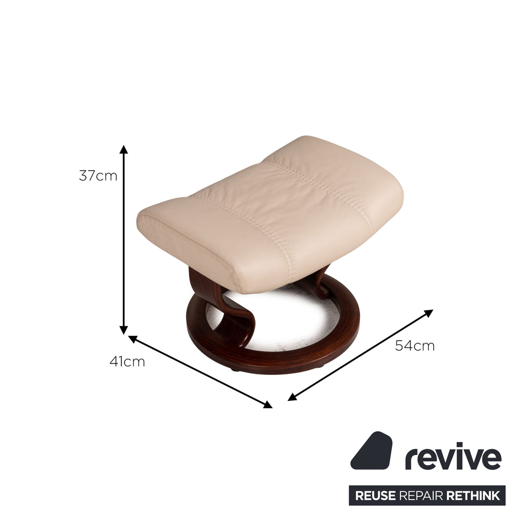 Stressless 1941 Leder Sessel Creme inkl. Hocker Funktion Relaxfunktion