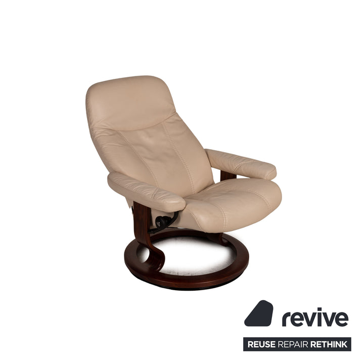 Stressless 1941 Leder Sessel Creme inkl. Hocker Funktion Relaxfunktion